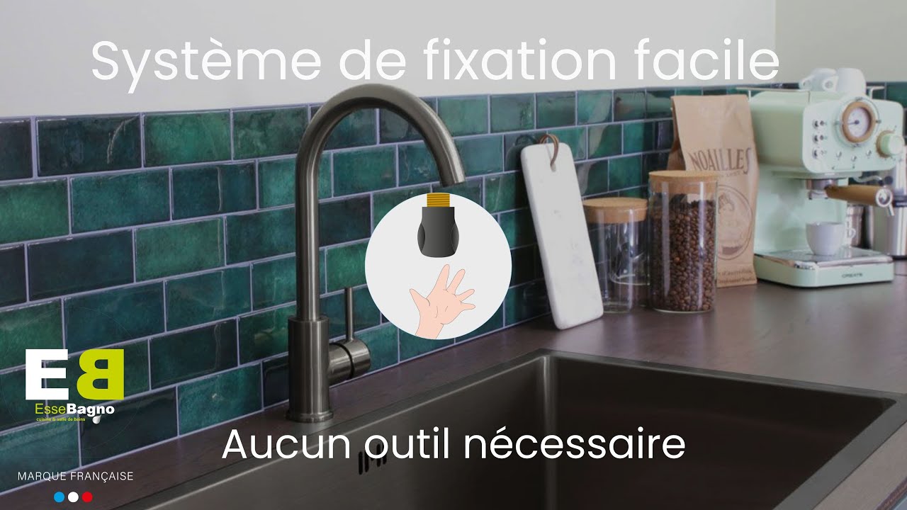 Installation mitigeur de cuisine sans douchette Kiwo-Essebagno / Système Essefix