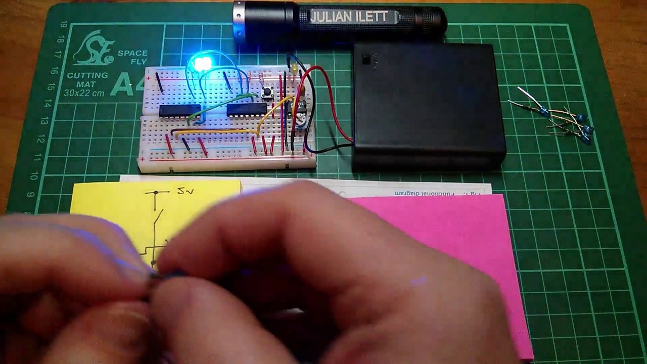 74HC595 Shift Register with 74HC86 XOR Gates