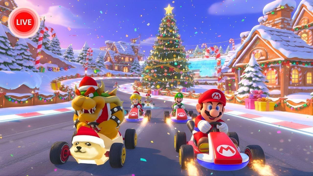 🎅Mario Kart 8 Deluxe Live &ndash; Bowser Santa&rsquo;s Christmas Cup Showdown!