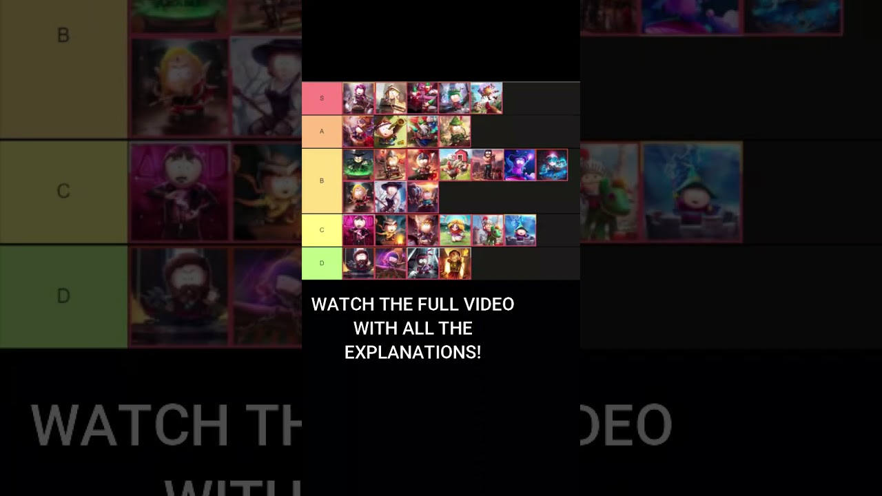 Super Fast Fantasy Tier List | South Park Phone Destroyer