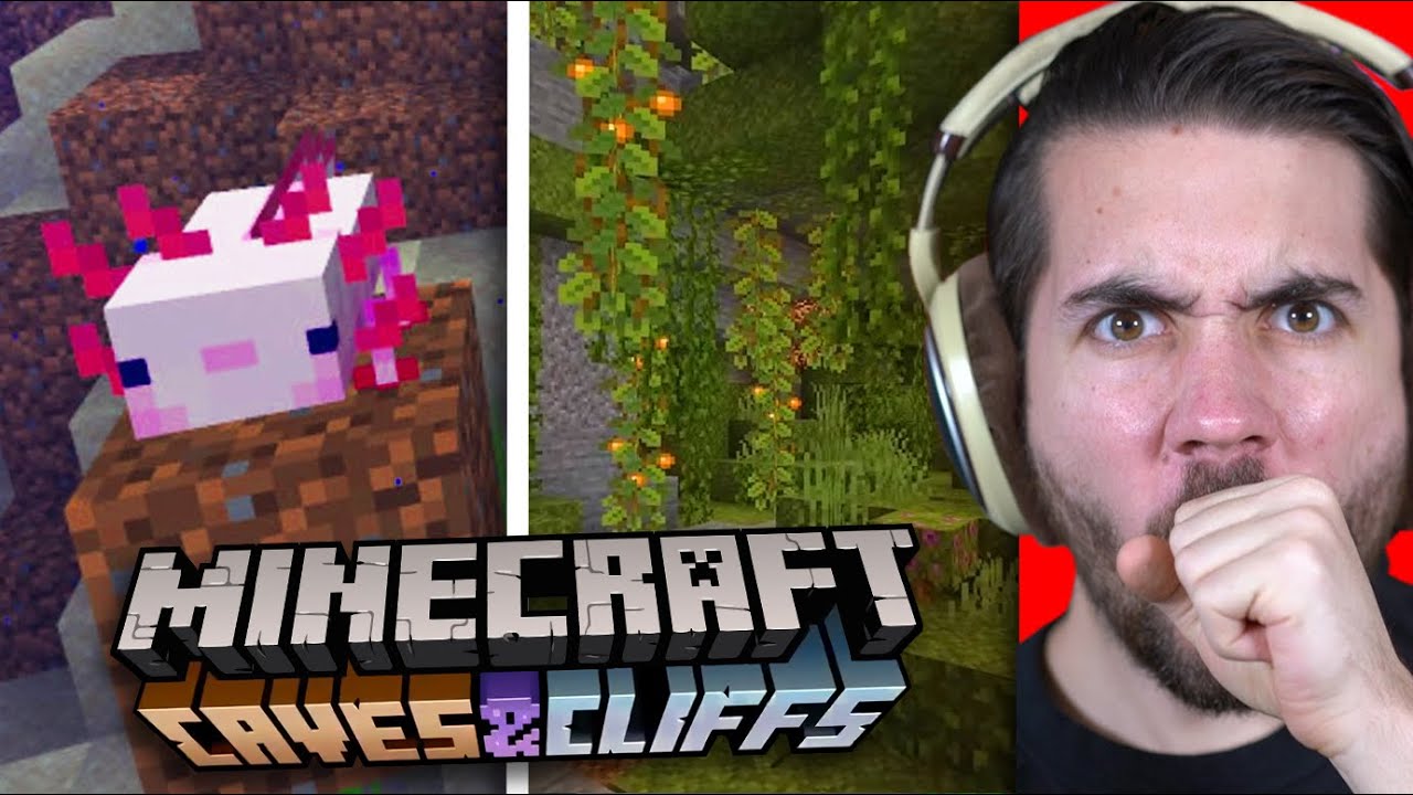 Reacting To The NEW Minecraft Caves And Cliffs Update!