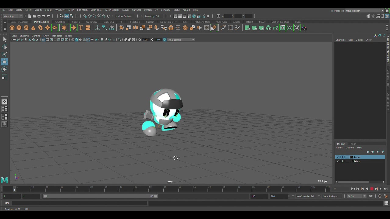 Anima&ccedil;&atilde;o 3D de personagem correndo