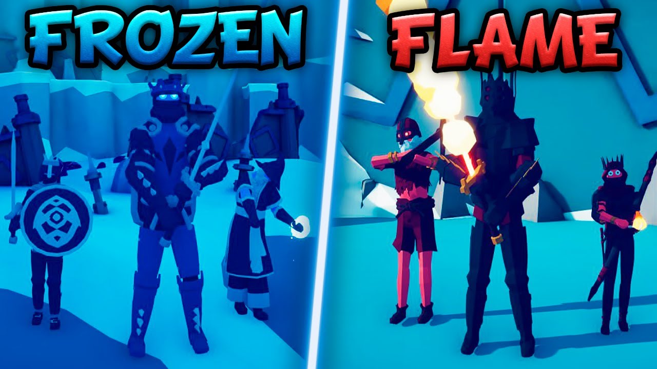 FROZEN KINGDOM vs FLAME KINGDOM - Totally Accurate Battle Simulator TABS