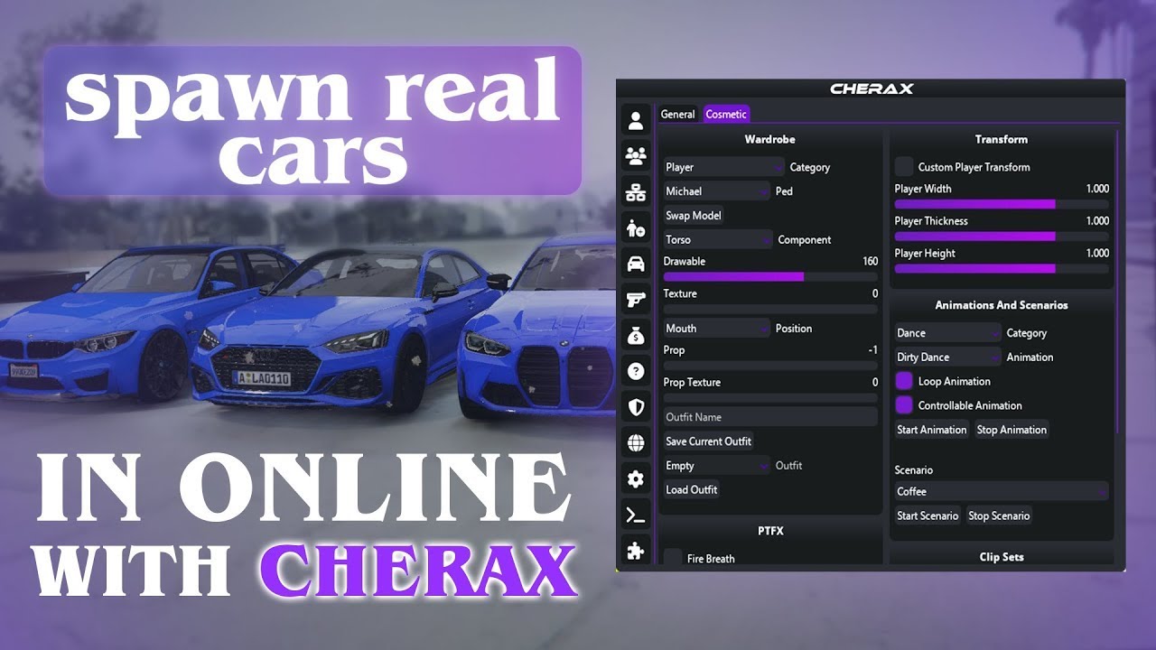 Cherax Mod Menu Tutorial – Spawn Personal Cars in GTA 5 Online