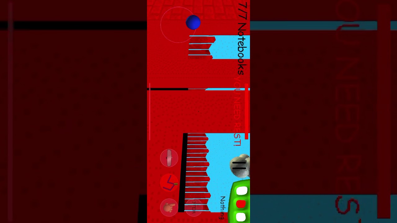 Ik the screen is sideways but still I beat Baldi&rsquo;s basics and my soul is now at peace