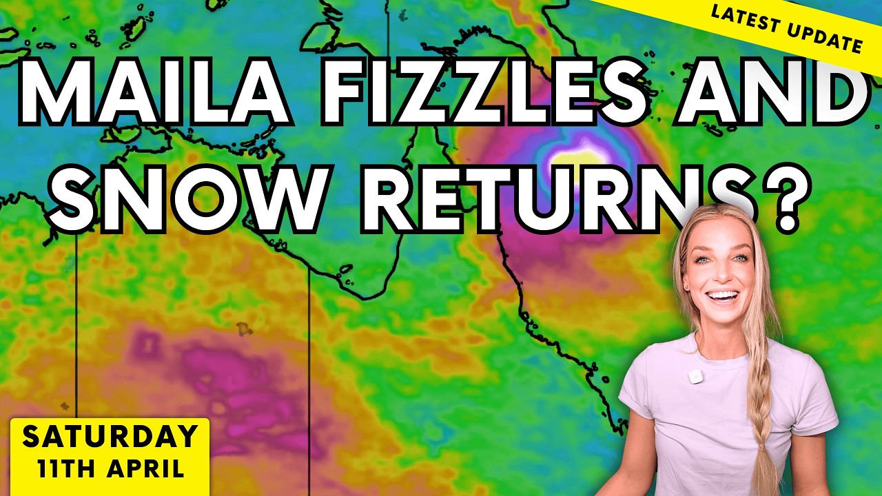 Cyclone Maila weakens | Strong winds & SNOW Returns | Daily Forecast Australia