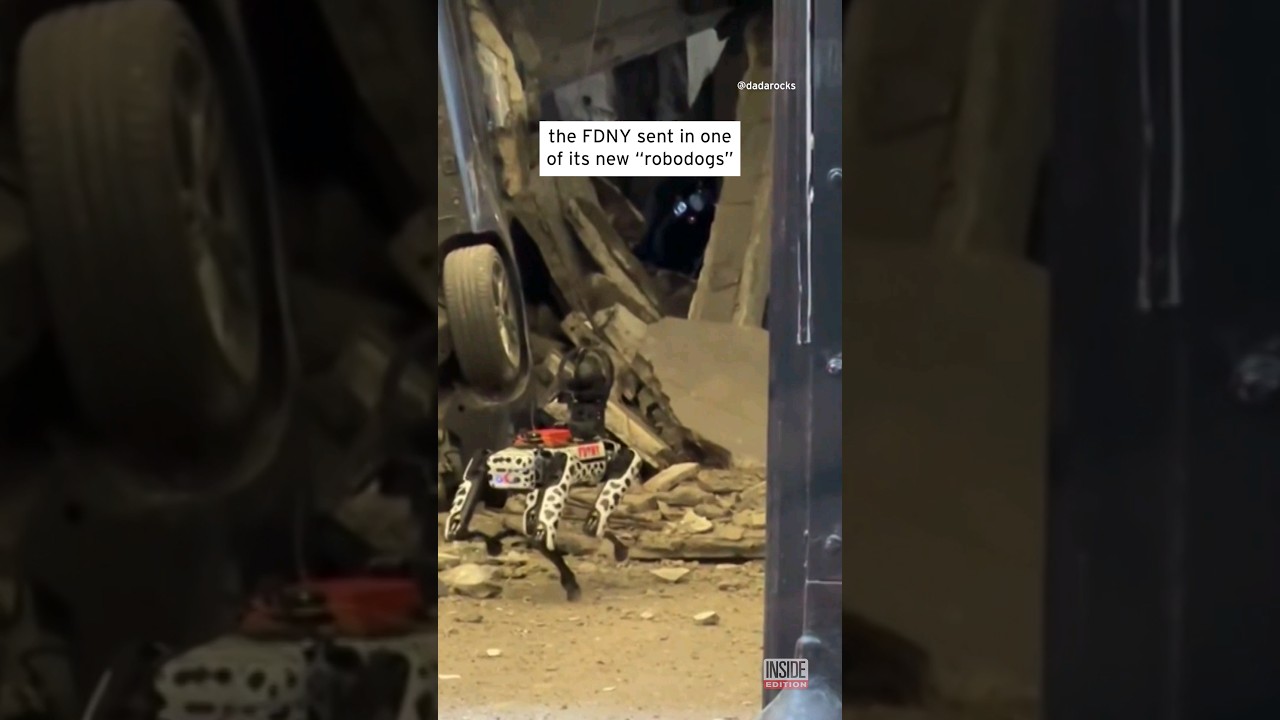 'Robodog' Explores Rubble After NYC Building Collapse #shorts
