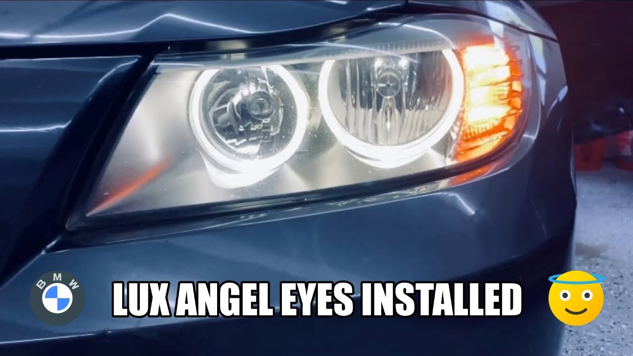 Обновление фар BMW 325i: установлены светодиодные «ангельские глазки» LUX.