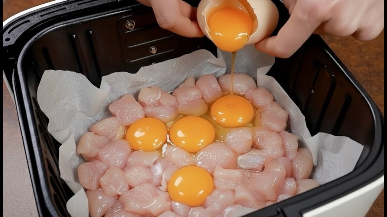Eggs + Chicken + Air Fryer = Quick and Delicious Breakfast! Recipe has gone viral! Just 10 minutes!