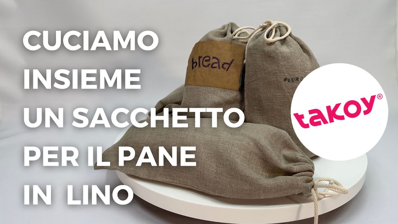 Cuciamo insieme un sacchetto per il pane in lino