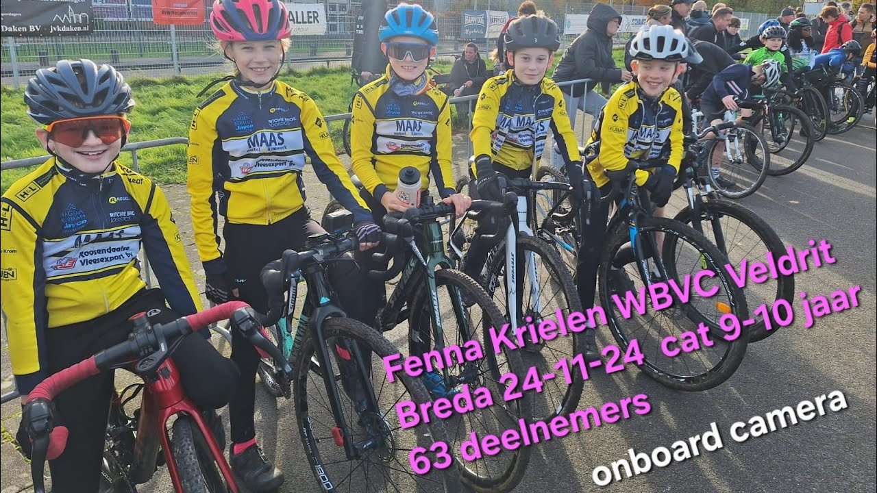 Fenna Krielen WBVC VELDRIT Breda 24-11-24 cat 9-10 jaar, onboard versie incl. valpartij