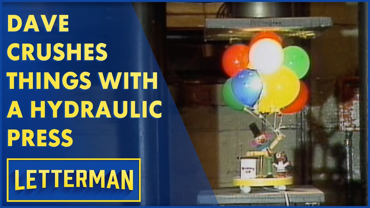 Dave Crushes Things With An 80-Ton Hydraulic Press | Letterman