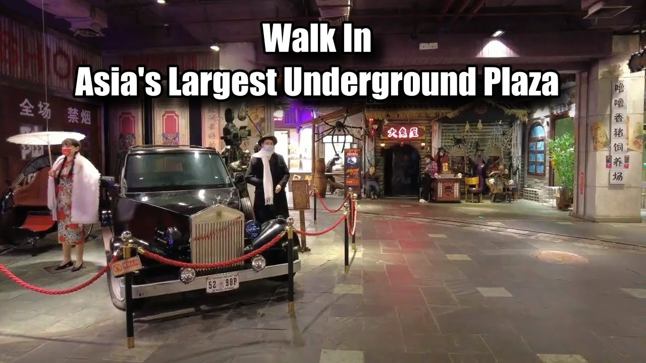 Walking In Asia's Largest Underground Fashion Tianhe Commercial Plaza Guangzhou , China
