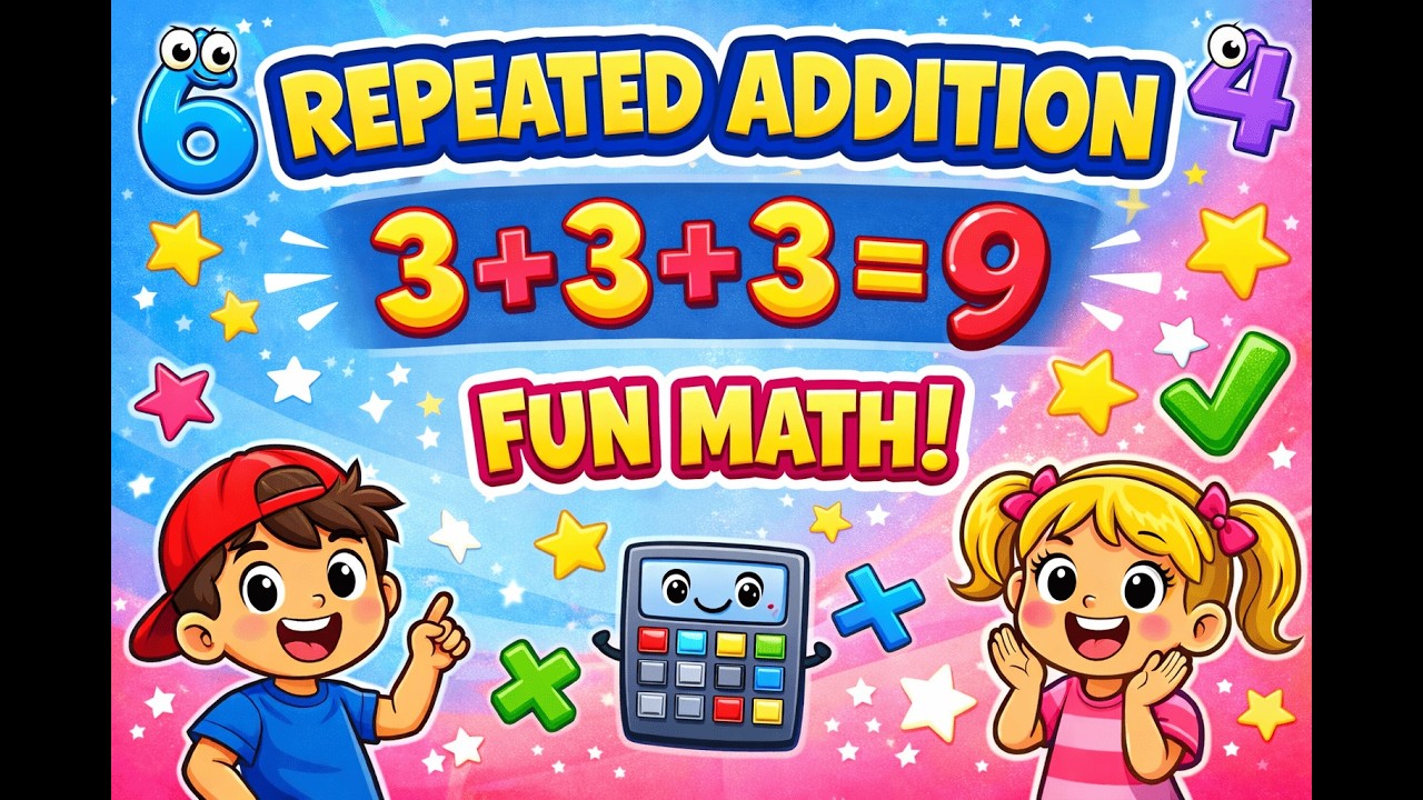 Repeated Addition for Kids 🧮 | Learn Multiplication the Easy Way! | Fun Math Quiz #kids #education