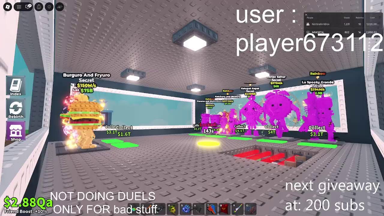 Steal A Brainrot // Trading || PVP im back:)))