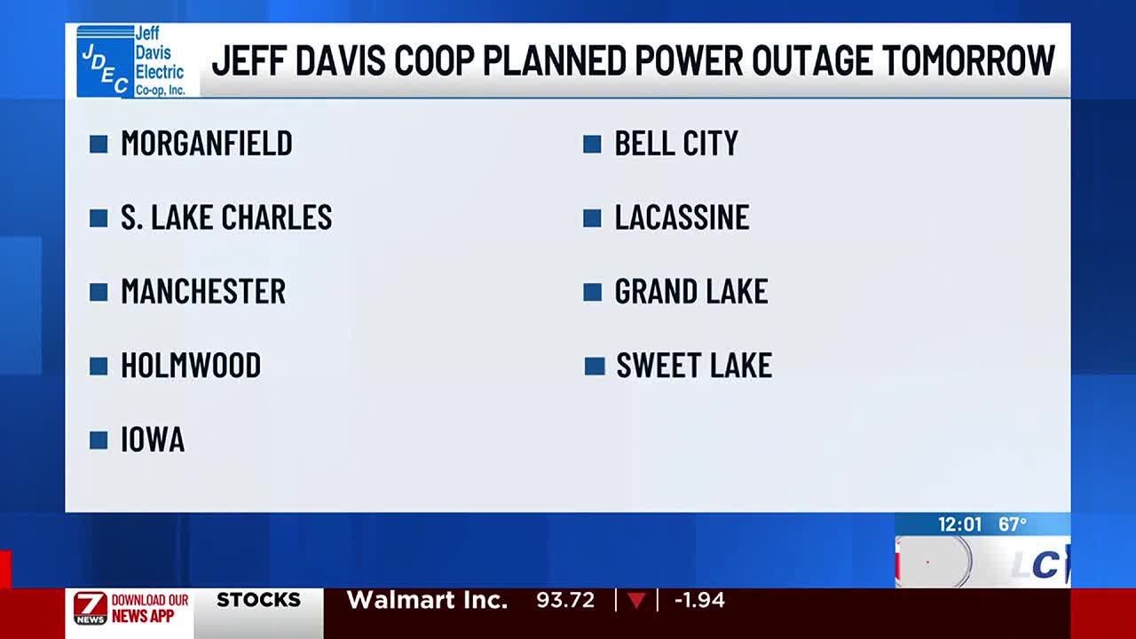 Jeff Davis Electric schedules power outage for maintenance work