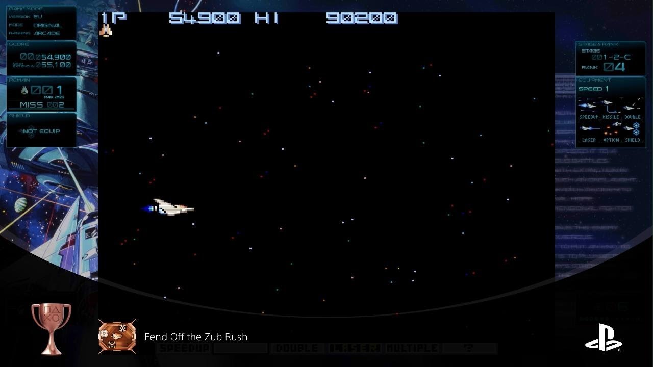 Gradius origins - Fend Off Zub Rush Trophy 🤪