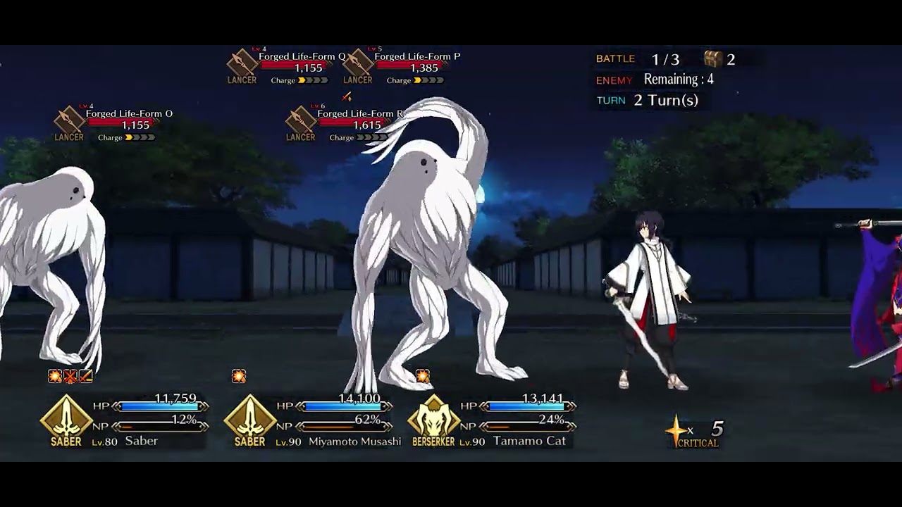 Fate Grand Order NA SamRem 2026 2-2 Iori’s Saber’s epic AoE base attack 