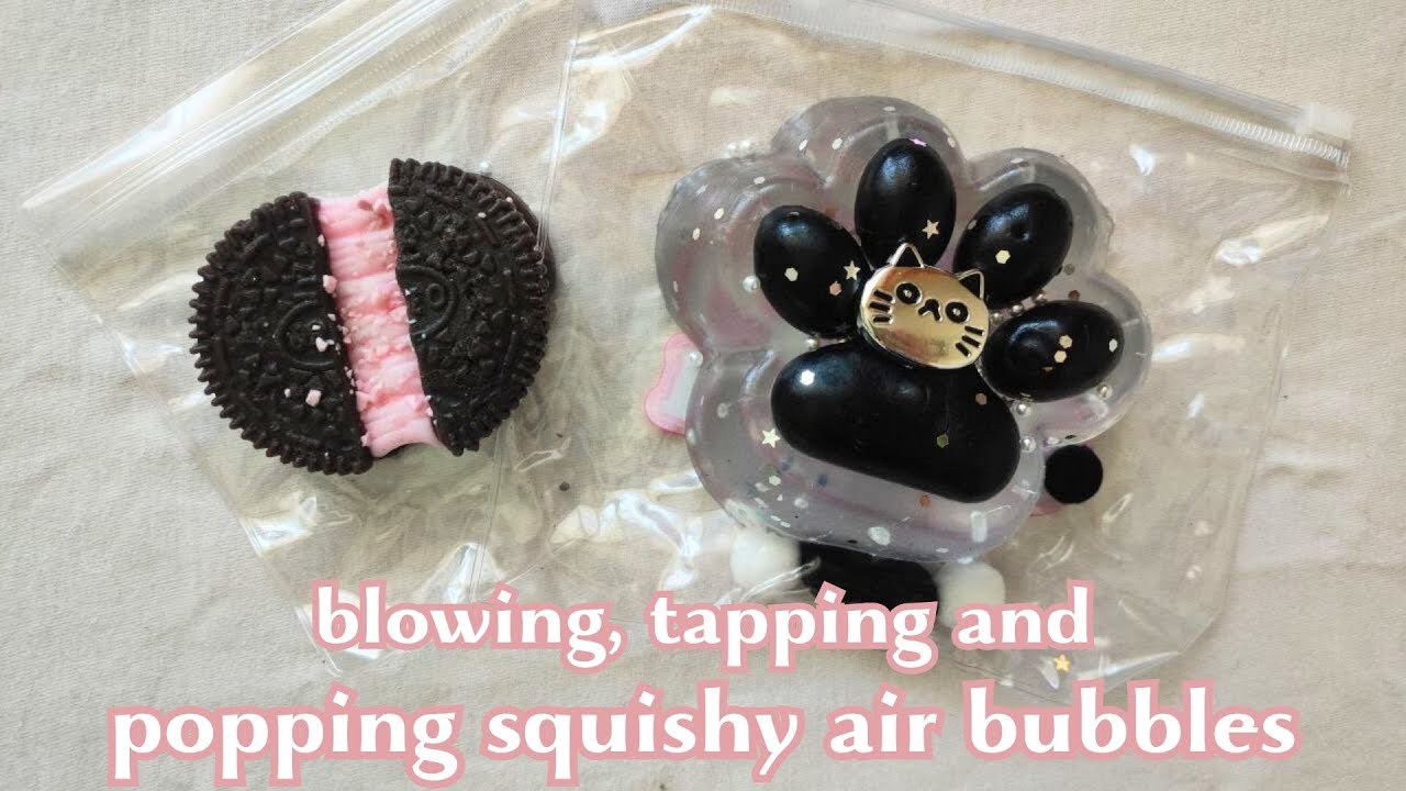 ASMR sticky squishy bubble popping 🍪🐾 oreo & paw sounds for deep tingles | intense triggers