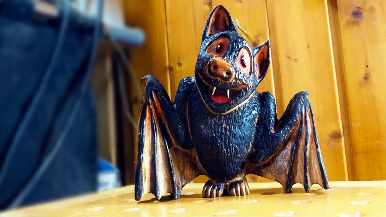 How to Power Carve Little Bat - dremel power carving