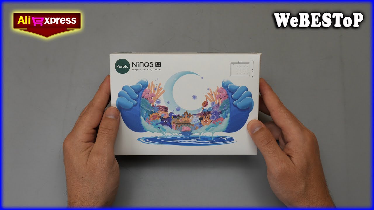 Графический планшет Parblo Ninos N4 | ОБЗОР планшета для рисования Parblo Ninos N4 c Алиэкспресс.