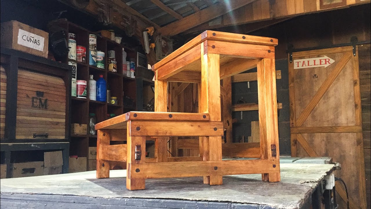 FABRICACION de una  ESCALERA PEQUEÑA de 2 ESCALONES
