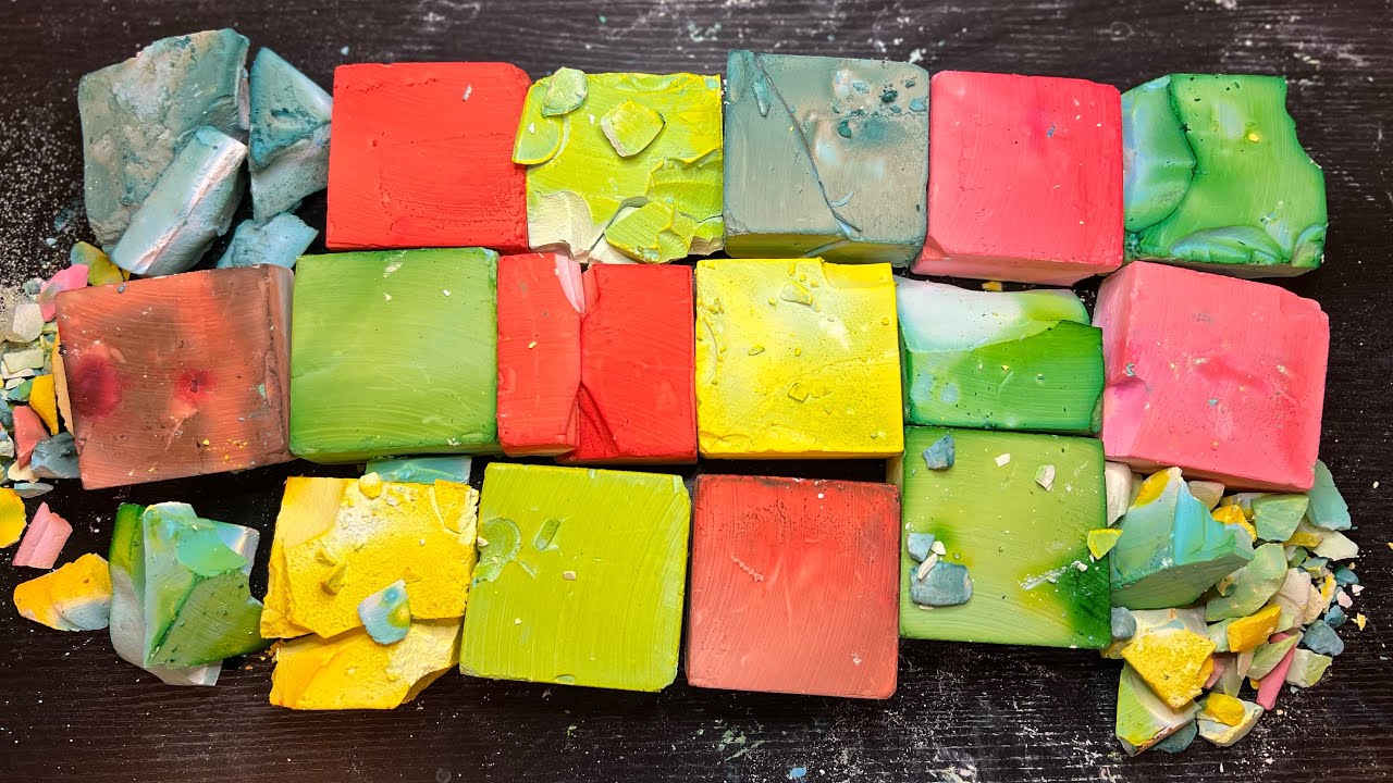 Deliciously Soft and Crispy dyed chalk 🥰| Super Satisfying | Oddly Satisfying | ASMR 