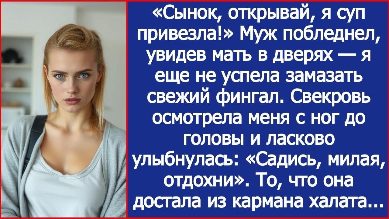 Муж побледнел, увидев мать в дверях   я еще не успела замазать свежий фингал
