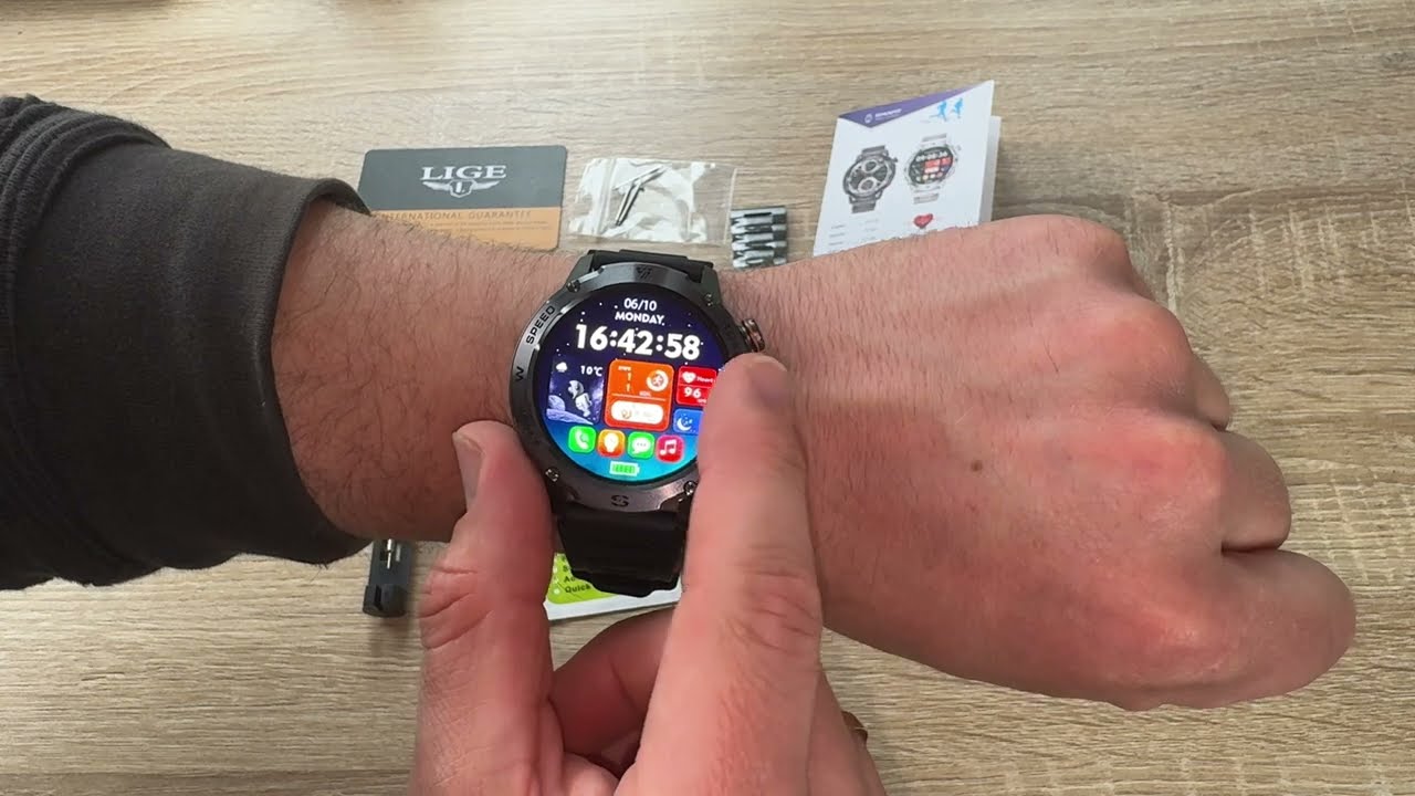 LIGE Smartwatch Herren mit Telefonfunktion, 1,43 Zoll Amoled Smart Watch Unboxing und Anleitung