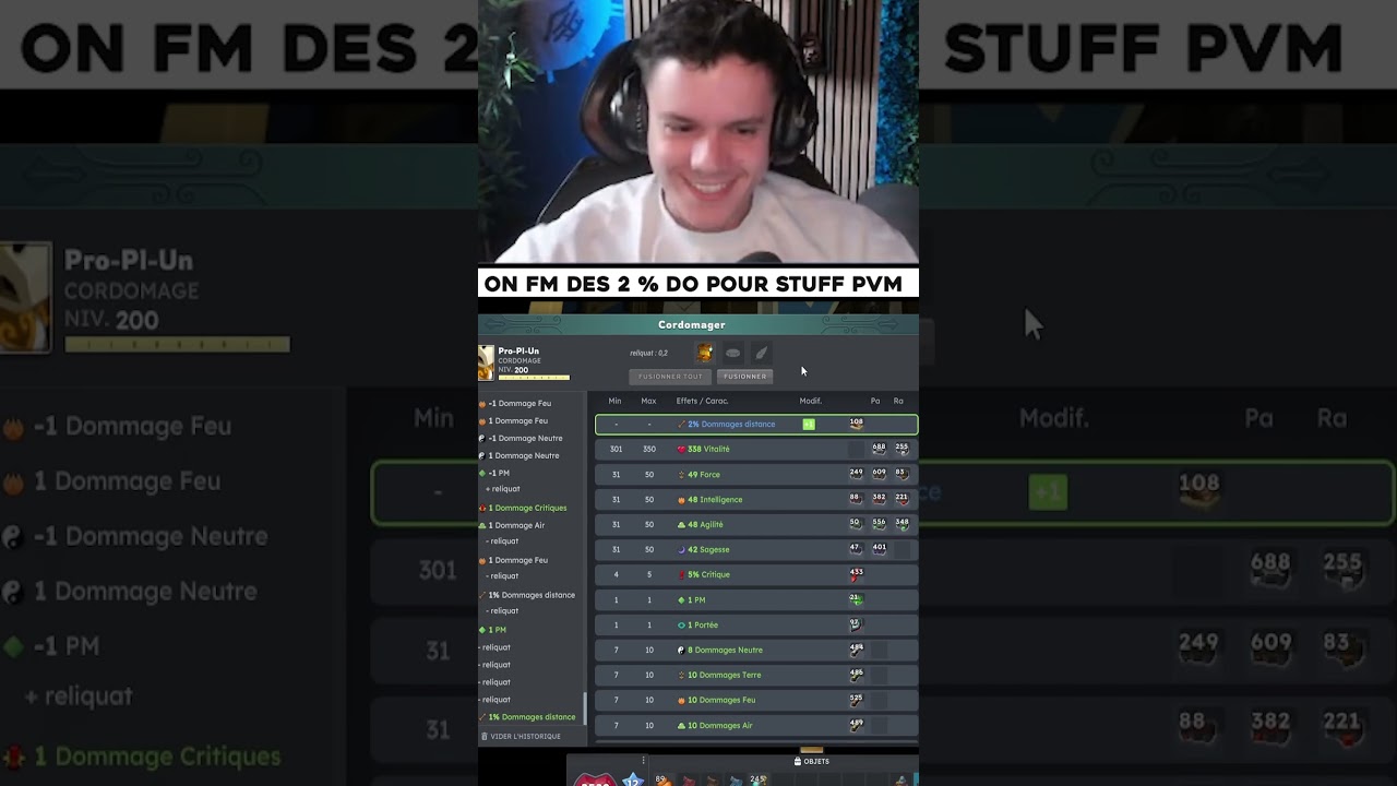 10% de dommages en + si on fait &ccedil;a sur 5 items ! #dofus #dofusunity #twitch