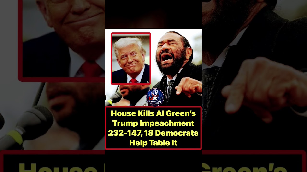House Tables Al Green&rsquo;s Trump Impeachment Resolution 232&ndash;147 | 18 Democrats Vote to Advance