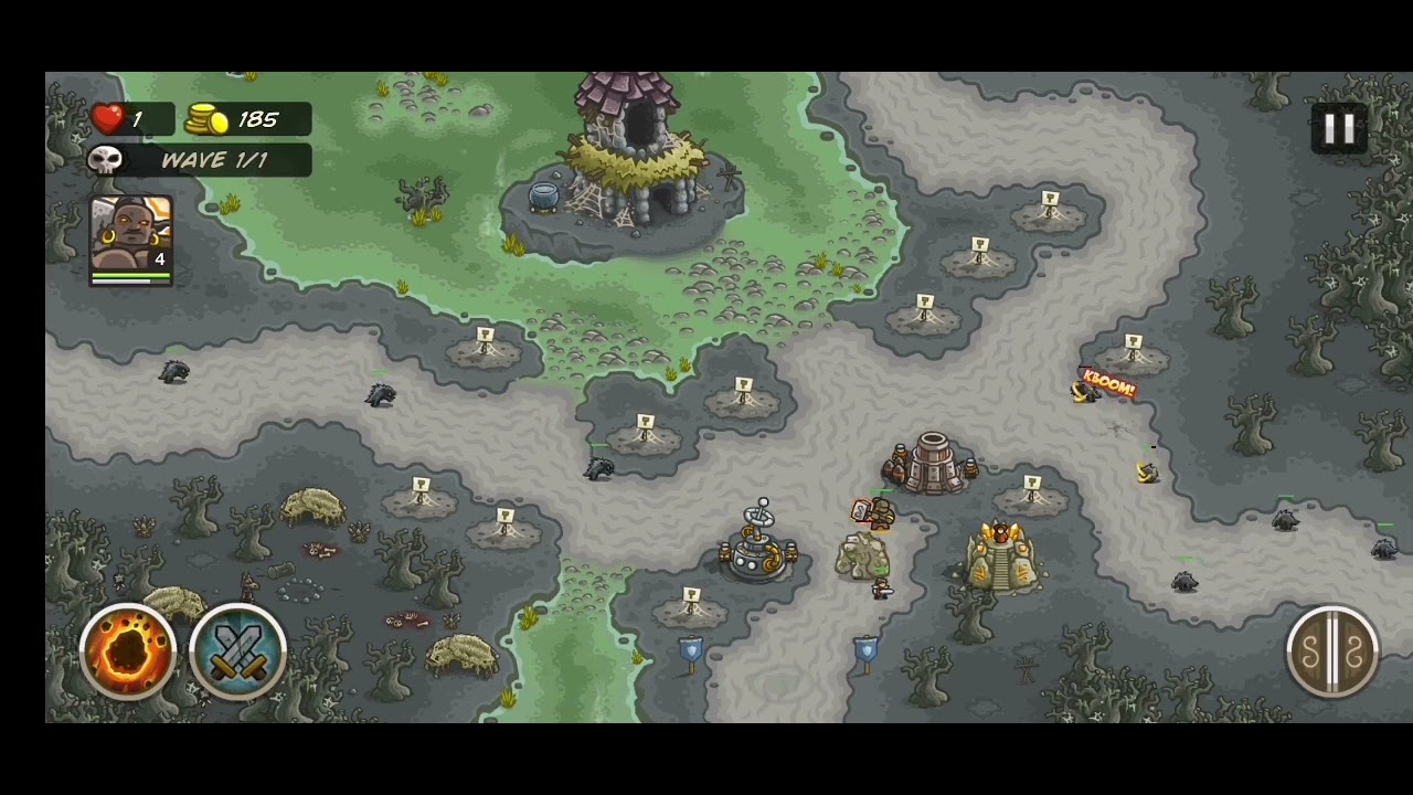 Kingdom Rush - Android - Nightfang Swale - Iron Challenge - Veteran difficulty - Free Hero