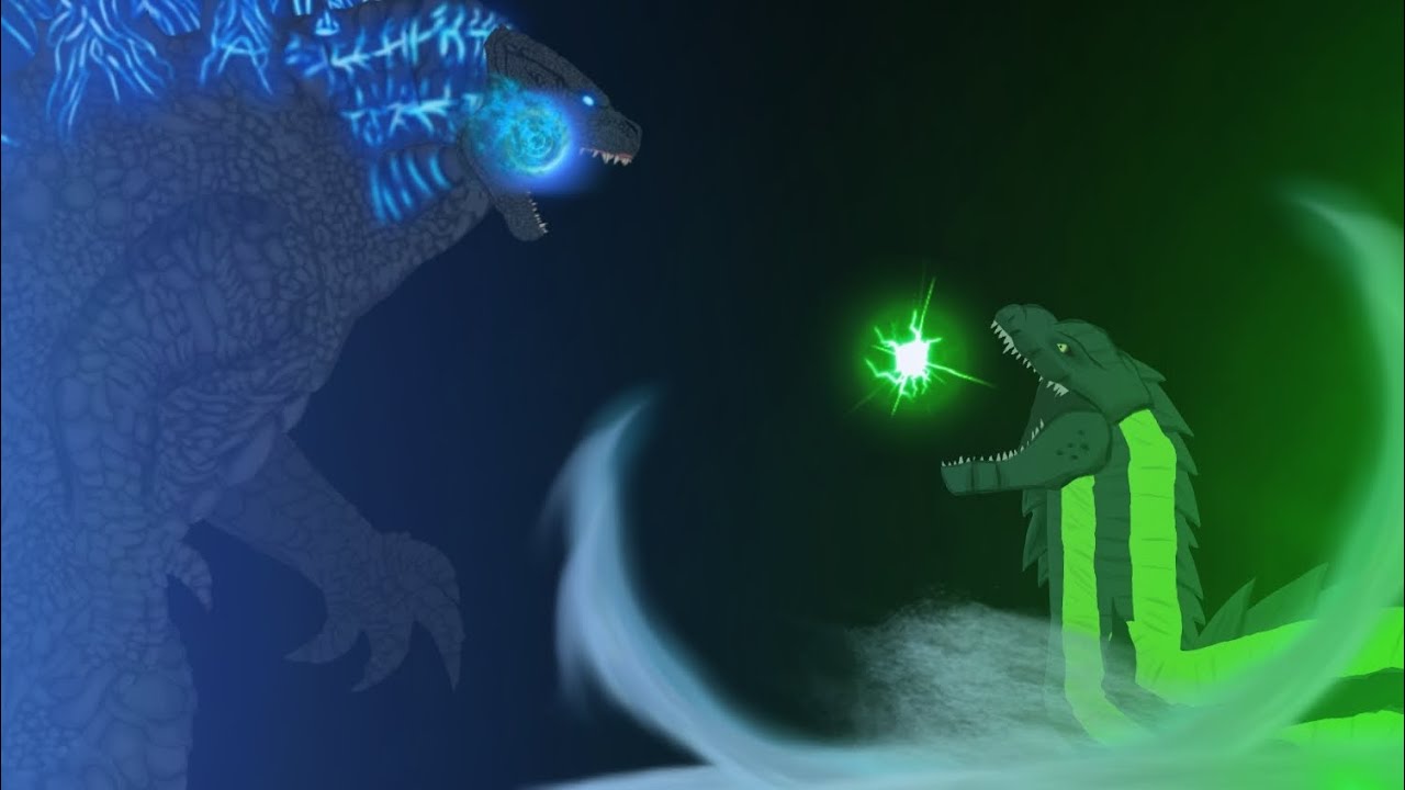 Godzilla vs shin Nessie (dandadan) (dc2/animation)