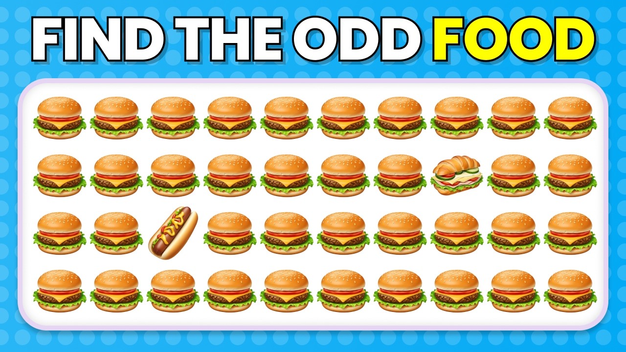 Find the ODD One Out - Food Edition 👀🧁🍔 | Easy, Medium, Hard