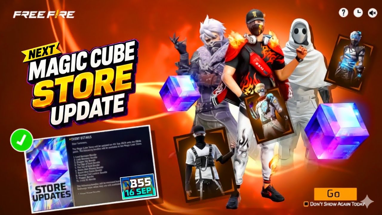 OB55 MAGIC CUBE STORE UPDATE CONFIRMED ✅10 NEW BUNDLES IN MAGIC CUBE STORE 🤯 FREE FIRE NEW EVENT