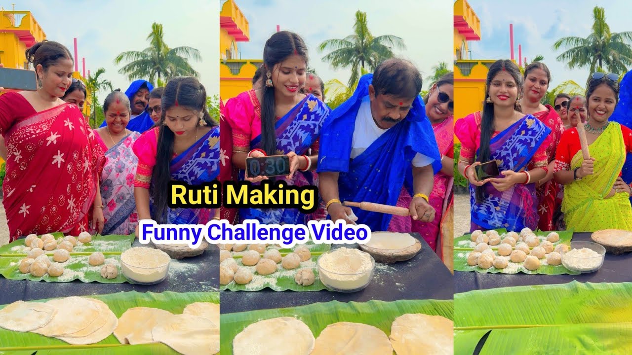 Who can make how much bread in a minute Funny Challenge Video