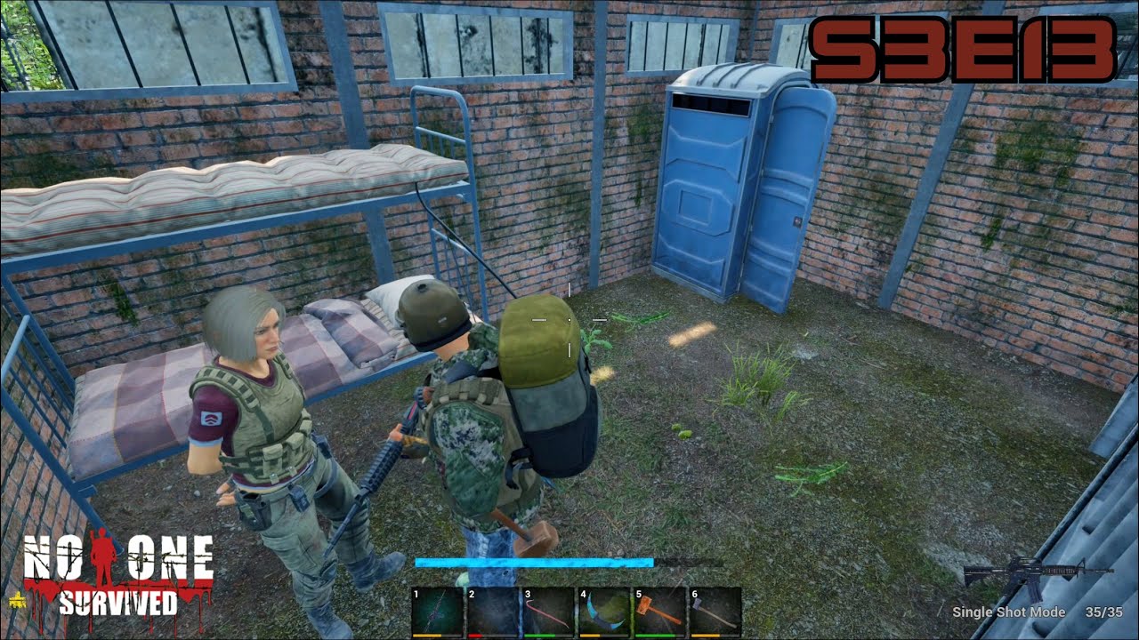 No One Survived S3E13 Military Base Part 2. NPC Bandit Camp Part 1.