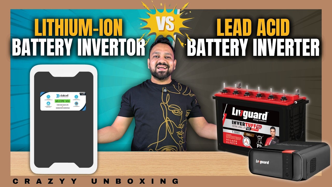 Lithium Battery Vs Lead Acid Battery Inverter | Daikcell ChargON 1280 | India Smartest Lithium UPS?