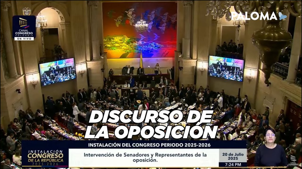 Discurso de oposición liderado por Paloma Valencia. (2025)