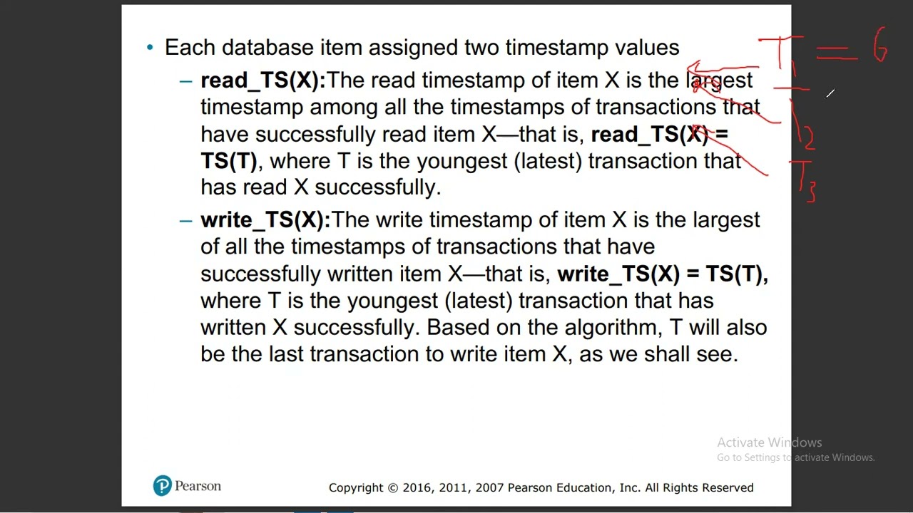 3 - chapter21  Concurrency Control Based on Timestamp   قواعد بيانات  2  جامعة قطر