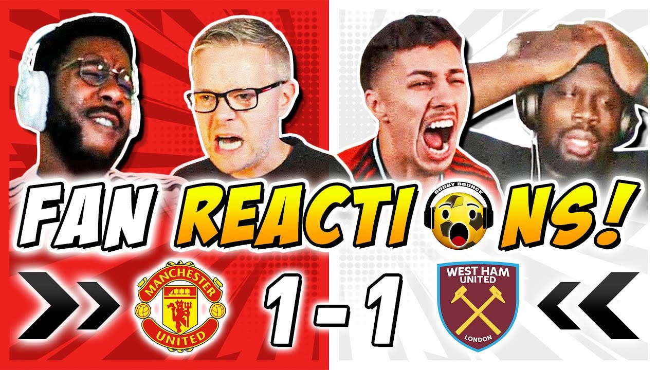 Man United Fans GUTTED 🤣 Reactions to Man United 1-1 West Ham | Premier League Fan Reactions