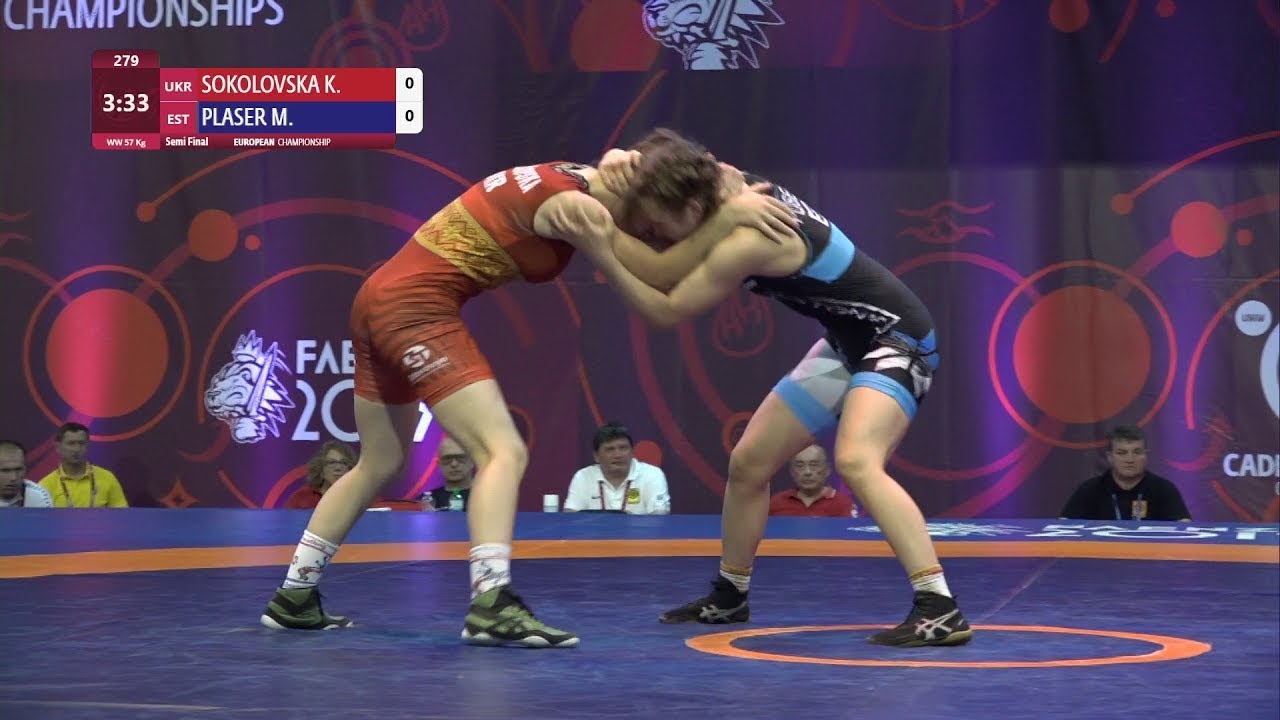 1/2 WW - 57 kg: K. SOKOLOVSKA (UKR) v. M. PLASER (EST)