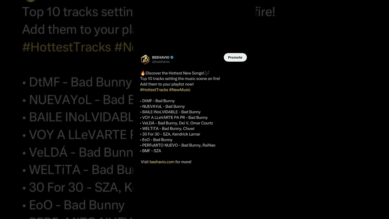 🔥 Top 10 hottest new tracks! #HottestTracks #NewMusic #2025 #Top10 #badbunny #sza #kendricklamar