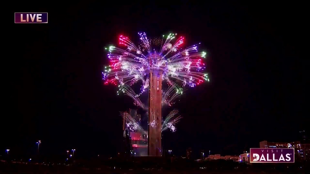 Reunion Tower Fireworks Show