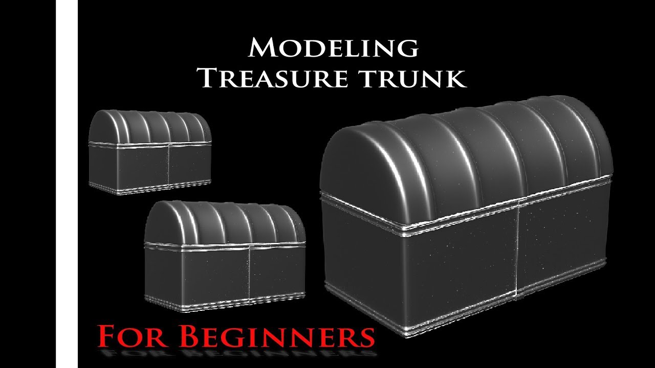 3Ds Max Tutorial - Treasure Trunk Modeling Creating a Treasure Trunk Box Model for Beginners