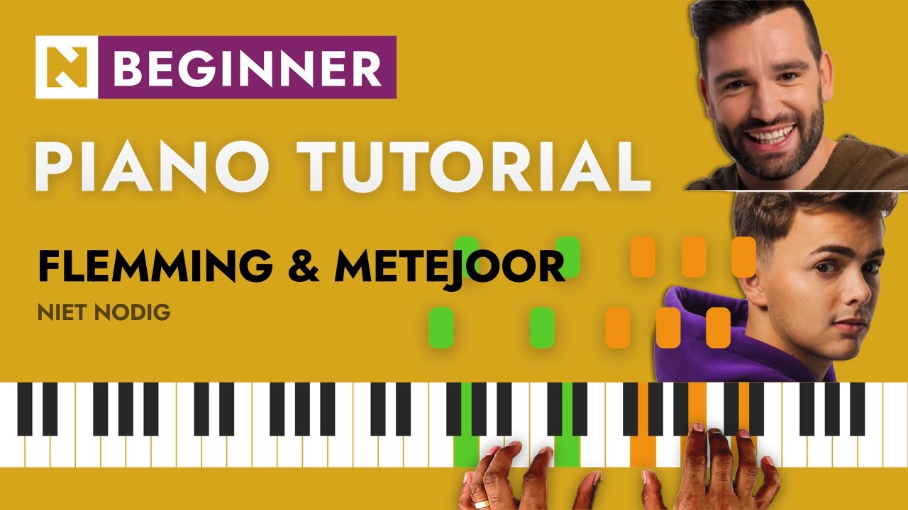Flemming & Metejoor - Niet nodig | Snelle & energieke piano cover