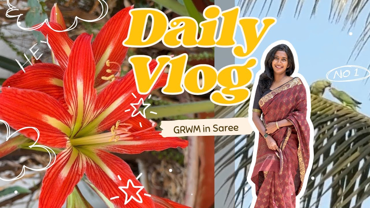 Daily Vlog | Get Ready With Me in Saree for Work | Indian Mom Life