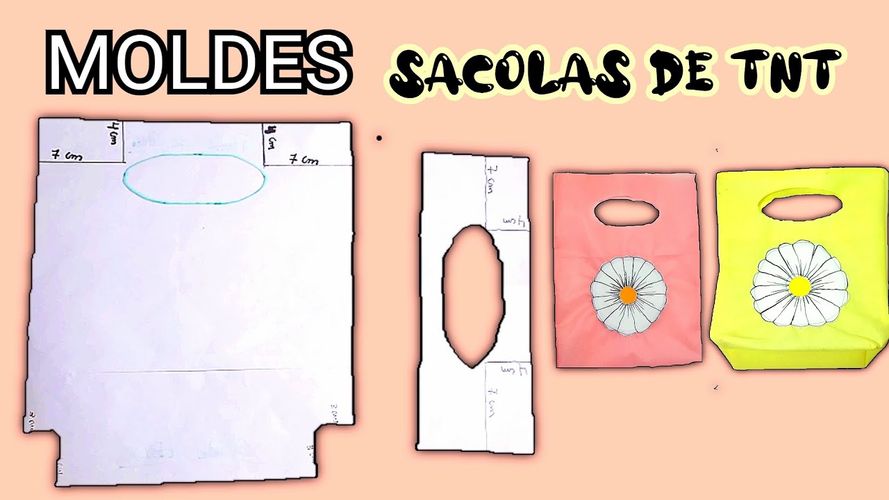Molde da Sacola de TNT Personalizada | Passo a Passo Fácil e Econômico !