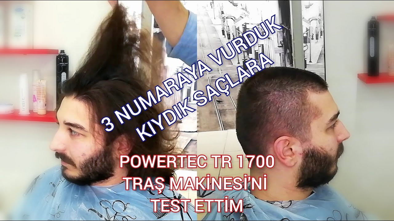 POWERTEC TR 1700 TRAŞ MAKİNESİ'Nİ TEST ETTİM / 3 NUMARA SAÇ TRAŞI NASIL YAPILIR (EĞİTİM)