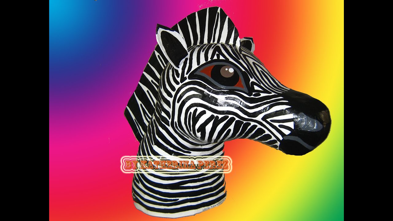 Como hacer una pinata de Zebra